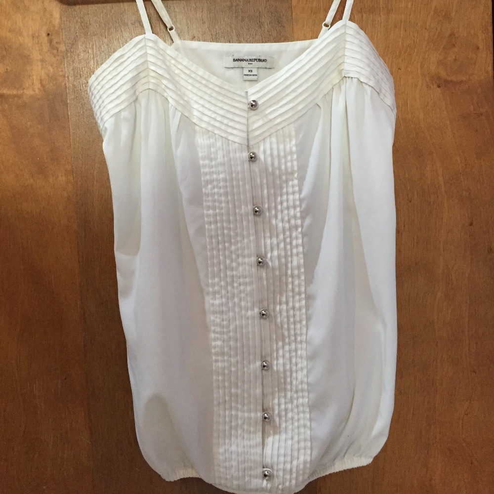 White Button Down Camisole top